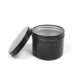 Bouteille de recharge 65x50mm Pots métalliques vides en étain noir blanc or accessoire bougies boîtes 100 ml pots de crème cosmétique 100G aluminium alimentaire bonbons fleur thé conteneurs