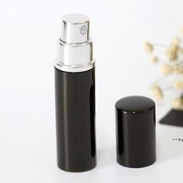 Botella de recarga Color negro 5 ml 10 ml Mini atomizador recargable portátil Botellas de spray Envases cosméticos vacíos Almacenamiento de botellas JJE10350