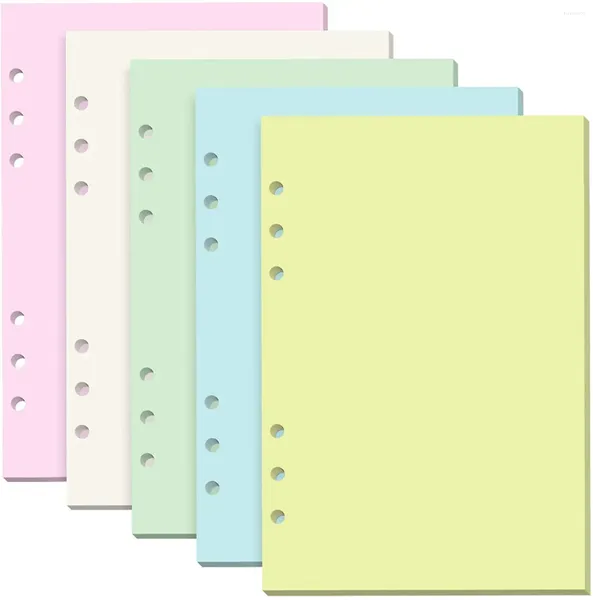 Carpeta de 6 anillas recargable, cuaderno, diario, organizador, inserto, papel de hojas sueltas gruesas de 120 GSM