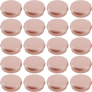 Boîtes de conserve en aluminium rechargeables, conteneurs de baume à lèvres, pots de crème cosmétique, bouteilles rondes en métal 5g 10g 15g 25g 30g 50g 60g 80g 100g