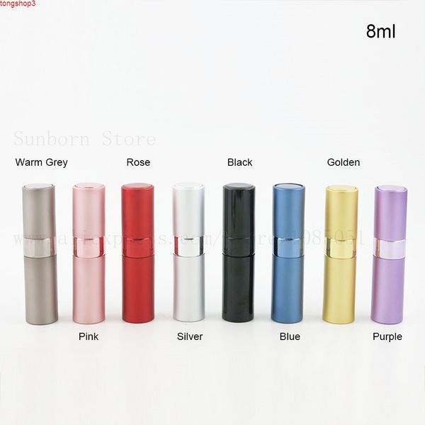 Atomizer rechargeable 8 ml de bouteille de pulvérisation en métal Scent échantillon de parfum bleu or argent noir bouteilles