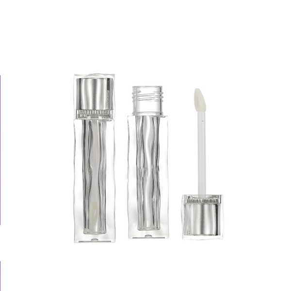 Bouteille rechargeable 3 ml brillant à lèvres tube de miel cristal transparent en plastique vide brillant à lèvres liquide emballage de rouge à lèvres maquillage conteneurs carrés de glaçage à lèvres