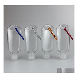 Navulbare compacts 50 ml lege alcoholfles met sleutelringhaak heldere transparante plastic handdesinfecterend voor reisflessen drop de dhk8z