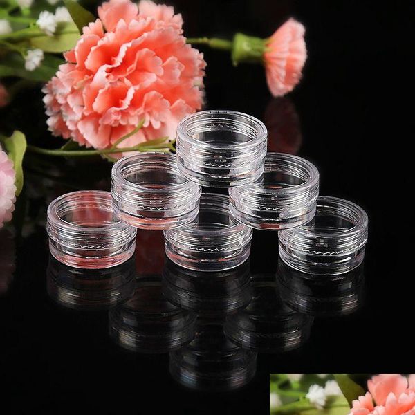 Compacts rechargeables 5G0.17Oz clair vide récipient en plastique bocaux pot 5 grammes cosmétique crème ombre à paupières ongles poudre bijoux 5000pcs / Lo Dhcnj