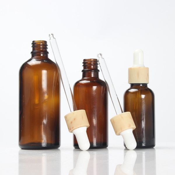 Bouteilles d'huile essentielle en verre rechargeables, flacons compte-gouttes pour les yeux, parfum, lotion liquide cosmétique, conteneurs de stockage d'échantillons, pots avec compte-gouttes