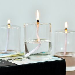 Navulbare vloeistof Petite Oil Lamp - Stevige Borosillicate Glass Oil Candle Handgemaakte olielampen, Decoratieve kaarsengeschenken voor vrouwen