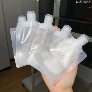 Refillable Packaging Bags Empty Squeeze Pouches with Flip Cap Cosmetic Lotion Shampoo Liquid Plastic Spout Bags