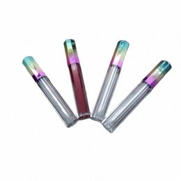 Hervulbare Plastic Lipgloss Tubes Ctainers Lege l Creatieve Octag Vorm Meerkleurige Deksel Make-up Verpakking Lipgloss Basis I7Ty #