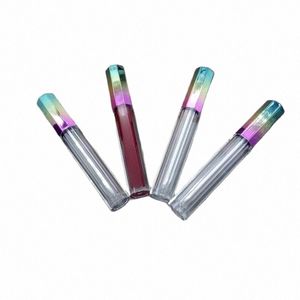 Tubes de brillant à lèvres en plastique rechargeables Ctainers vides l Creative Forme Octag Couvercle multicolore Emballage de maquillage Base de brillant à lèvres I7Ty #