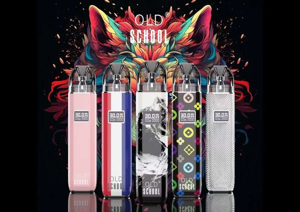 Kit de système de pod ouvert rechargeable Vape old school, kit mac, cigarette électronique, batterie rechargeable 1000 mAh, 12 saveurs, cigarette jetable 30 W, Chine VS OXVA Xlim