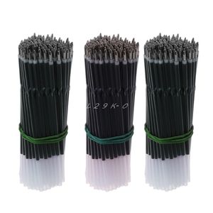 Refills 100Pcs 0.7mm Ballpoint Pen Black Blue Red Stationery School Office Supply 230422