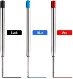 Recharges Stylo à bille en métal, 10 pièces, bleu, rouge, noir, encre moyenne, recharge pour stylos à bille Parker, fournitures de papeterie scolaires et de bureau