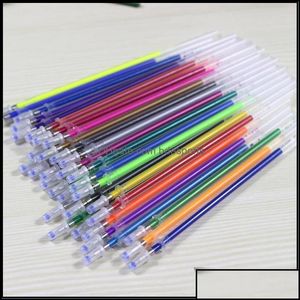 Recargas Suministros de escritura Oficina Escuela Negocios Industrial 36 colores Un conjunto Flash Ballpint Gel Pen Highlight Recarga Color Fl Shinning Drop