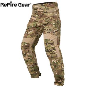 ReFire Gear Camouflage Tactische Broek Herfst Soldaten Combat Airsoft Leger Militaire Broek Elastische Cargo Casual Broek Werkbroek H1223