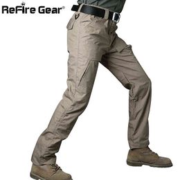 Refire Gear Rip-stop Katoen Waterdichte Tactische Broek Mannen Camouflage Militaire Cargo Broek Man Multi Pockets Army Combat Broek H1223