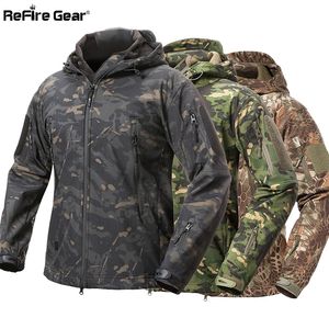 ReFire Gear peau de requin coquille souple veste militaire tactique hommes imperméable manteau polaire armée vêtements Camouflage coupe-vent veste 220212