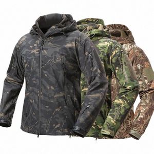 Refire Gear Shark Skin Soft Shell Veste militaire tactique hommes manteau polaire imperméable vêtements de l'armée Camoue coupe-vent veste 67Vq #