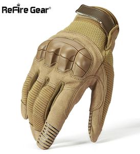 ReFire Gear Tactische Combat Legerhandschoenen Heren Winter Volledige Vinger Paintball Fietswanten Shell Bescherm Knokkels Militaire Handschoenen 205618565