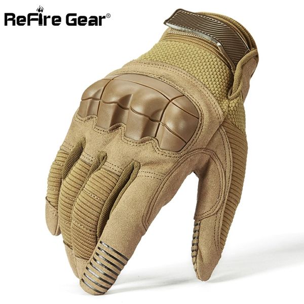 Refire Gear Tactical Combat Army Glants Men Men d'hiver Paint-Paint-Paintball Bicycle Mittens Shell Protect Knuckles Gants militaires 201021 252l