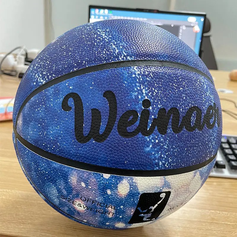 Bola de basquete reflexiva pu resistente ao desgaste luminosa luz noturna bola de basquete bola de basquete brilhante no.