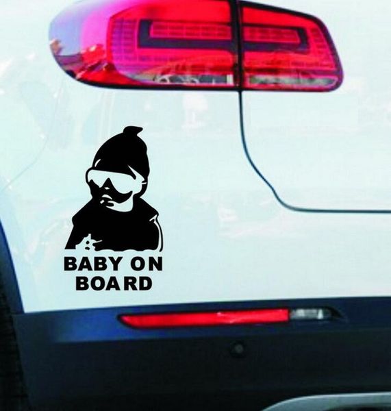 Adesivi per auto riflettenti Baby a bordo Decalcomania / antigraffio per la carrozzeria Specchietto retrovisore per finestrino paraurti anteriore e posteriore sopracciglio chiaro