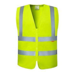 Chaleco de seguridad de tráfico reflectante personalizado Fr Anti Static Class 2 Hi Vis, venta al por mayor de fábrica, chaleco de seguridad reflectante amarillo