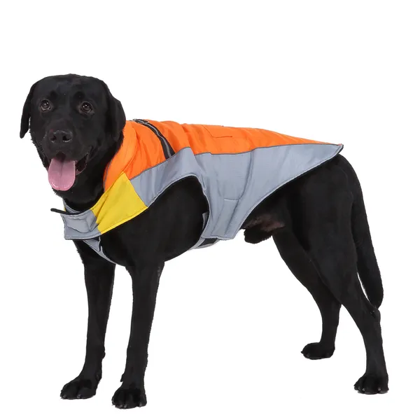 Veste réfléchissante pour chien, manteaux d'hiver chauds pour l'extérieur, gilet pour chien par temps froid, vêtements pour chiens de petite, moyenne et grande taille, orange