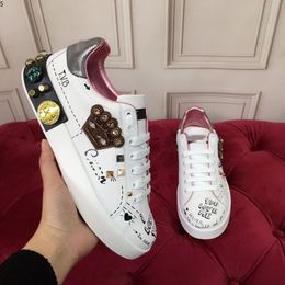 mode réfléchissante plate-forme en cuir blanc chaussures de sport queue de velours noir loup argent sequin gris foncé métallique olive hommes femmes sneaker taille 35-45 mkjaa0004