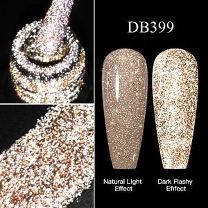 Reflecterende glitter gel nagellak champagne zilveren roze semipermanent vernissen afwezigheid van UV LED Art Decoration 240528