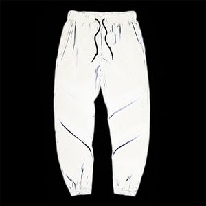 Reflecterende hiphop broek mannen joggers joggingbroek 210715