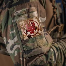 Reflecterende ir trident Cat Head Infrared Borduurde Patches SEAL Team Tactical Morale US Flag Logo Badges Decoratieve appliques