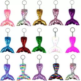 Reflecterende zeemeermin Key Chain Fashion Pargin Mermaid Tail Accessories Car Bag Pendant