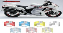 Adesivi riflettenti per la protezione delle ruote del motociclo Cerchio interno pellicola impermeabile decalcomanie decorative multicolori per Suzuki HAYABUSA GSXR134999688