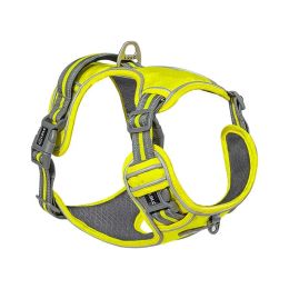 Reflective Nylon Pet Dog Harness Dog Padded Vest Adjustable Chest Strap Safety Lead All Weathers for Large Medium Small Dogs