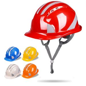 Casque de sécurité réfléchissant casque de travail en plein air respirant ABS Construction casquette de travail escalade sauvetage équitation casques de sauvetage 240322
