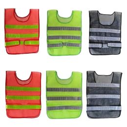 Reflecterend Veiligheid Vest Kleding Holle raster Vesten Hoog zichtbaar waarschuwing Veiligheid Werkconstructie Verkeer