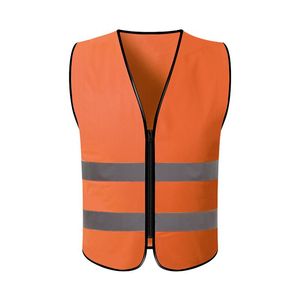 Gilet de sécurité réfléchissant pour homme et femme Gilet de construction haute visibilité avec poches Uniforme de travail