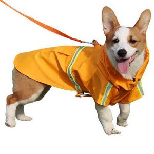 Bande réfléchissante chien imperméable grand manteau pour animaux de compagnie vêtements pour animaux de compagnie ours en peluche grand imperméable chiot S-5XL 211007