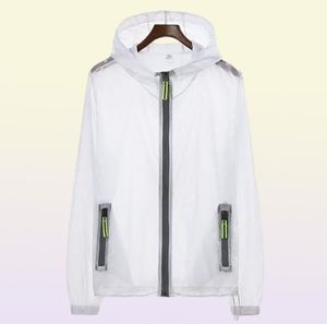 Réflexion transparente mince veste hommes Cabinage d'été Cabille solaire plus manteau de taille Men Streetwear Chaquetas Hombre Windbreaker 5J0012463834277