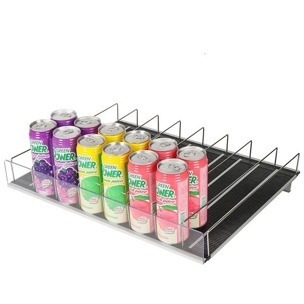 Panier de réfrigérateur Boire de bière de bière COLA CAN SODA RACKAGE RACKET DÉFOCIER CHARGE PRÉSENTATION ALIMENTATION EN MINI-ROLLER PLANT ROLER SIGNES 240327