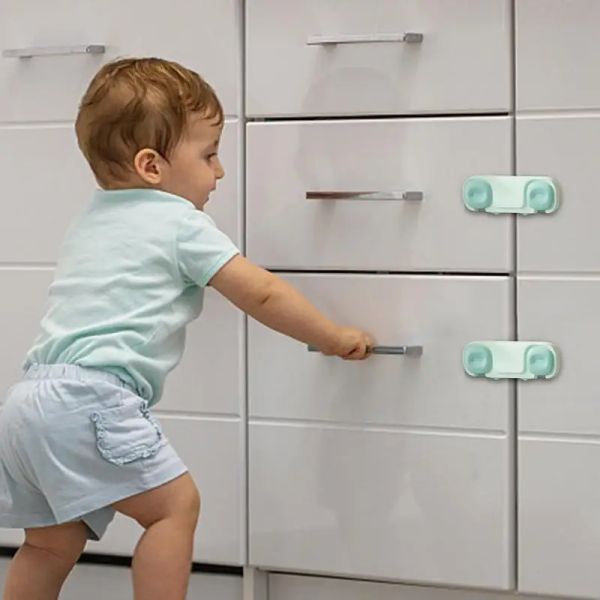 Refrigerador Lock Baby Safety Fridge Puerta Gabinete Gabinete 3 PPC Profesión de seguridad para bebés Freezer Patch Lock TODO