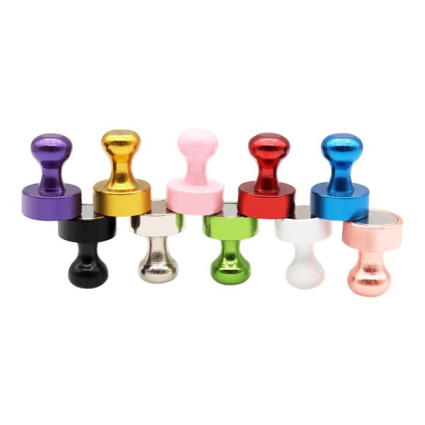 Maignants du réfrigérateur Bornes de poussées magnétiques Ningles Néodymium Pins Magnetic Thumb Advel Sucker pour Whiteboard Fridge Kitchen