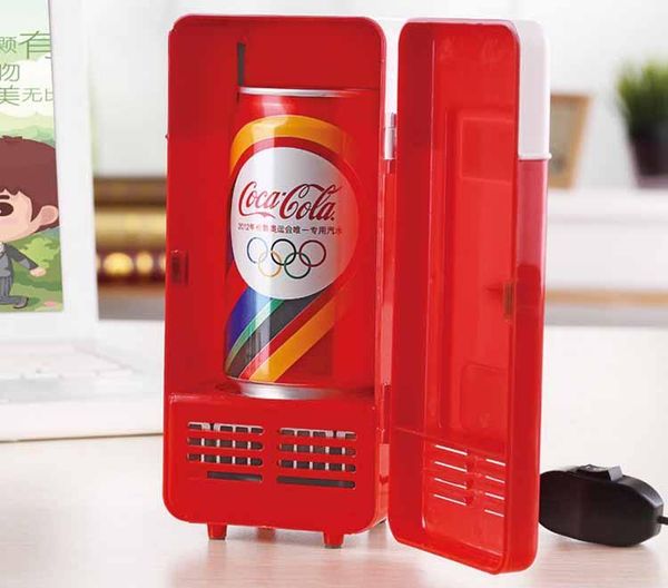 Réfrigérateur Mini USB Portable bureau réfrigérateur de bureau étudiants dortoir congélateur double usage voiture maison canettes de boissons refroidisseur plus chaud réfrigérateur