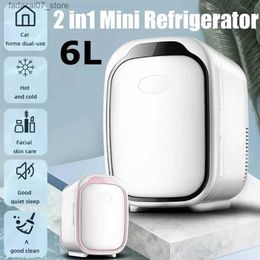 Réfrigérateurs Congélateurs Mini glacière et chauffage de 6 litres, glacière personnelle compacte portable, 100 % sans fréon, glacière de voiture respectueuse de l'environnement Q240326