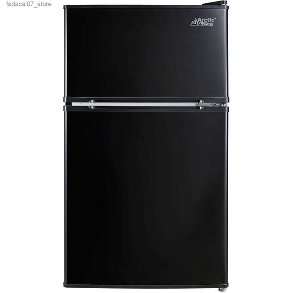Réfrigérateurs Congélateurs Arctic King Mini-réfrigérateur à double porte de 3,2 pieds cubes avec congélateur noir E-Star ARM32D5ABB Q240326