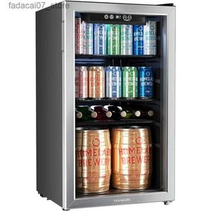 Réfrigérateurs Congélateurs Réfrigérant et refroidisseur de boissons HOmeLabs - Mini-réfrigérateur de 120 canettes avec porte vitrée utilisé pour la bière gazeuse ou le vin - petit distributeur Q240327