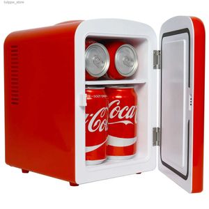 Refrigeradores Congeladores 6 Latas Mini Refrigerador 4L Mini Refrigerador Eléctrico 12V Refrigerador De Automóvil Portátil L240319