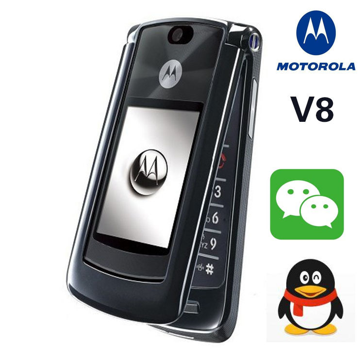 Refurbished Cell Phones Motorola V8 V9 2G 3G Button Bluetooth Camera Flip Phone