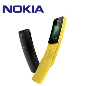 Gerenoveerde mobiele telefoons Nokia 8110 GSM 2G Dual Sim Slide Cover voor oudere studenten mobiele telefoon