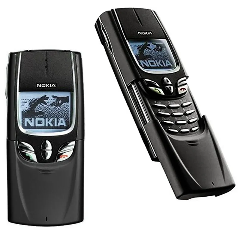 Original Nokia 8850 Mobile Phone Unlocked Network 2G GSM 900/1800 Black Silver e